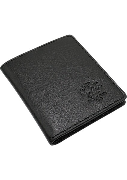 Kağıt Para ve Bol Kart Bölmeli Unisex Hakiki Deri Cüzdan Kartlık - Siyah fiyatları