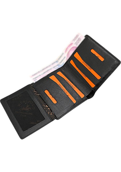 Kağıt Para ve Bol Kart Bölmeli Unisex Hakiki Deri Cüzdan Kartlık - Siyah fırsatları