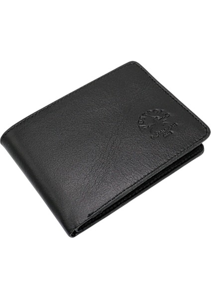 Hakiki Deri Kağıt Para ve Bol Kart Bölmeli Erkek Cüzdanı - Siyah indirimleri