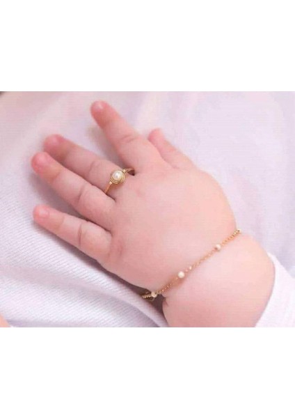 Kız Çocuklar Için Zarif Altın Renk Zincir Bileklik