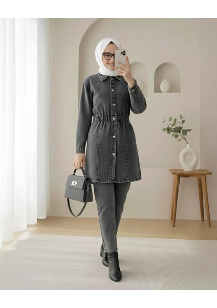 Beli Lastikli Boydan Düğmeli Ceket Pantolon Kot Takım fiyatları