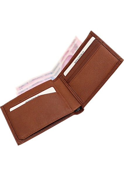Hakiki Deri Kağıt Para ve Bol Kart Bölmeli Erkek Cüzdanı - Taba modelleri