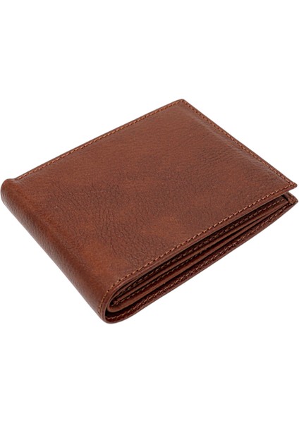 Hakiki Deri Kağıt Para ve Bol Kart Bölmeli Erkek Cüzdanı - Taba indirimleri