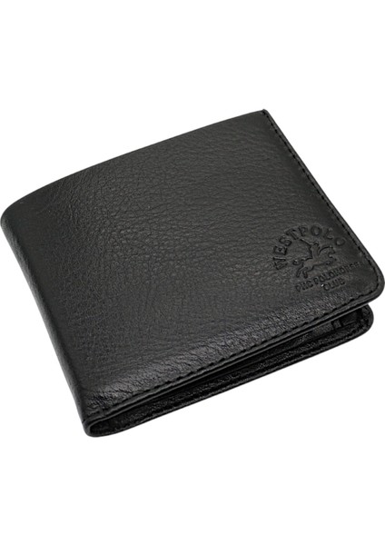 Hakiki Deri Kağıt Para, Bozuk Para ve Bol Kart Bölmeli Erkek Cüzdanı - Siyah fiyatları