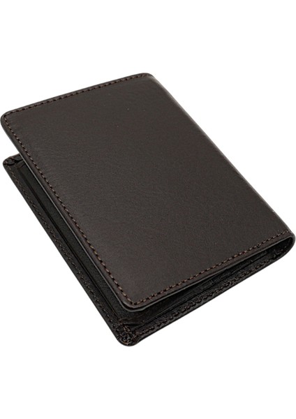 Agen Hakiki Deri Kağıt Para ve Bozuk Para Bölmeli Erkek Cüzdanı - Kahverengi indirimleri