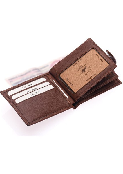 Hakiki Deri Kağıt Para, Bozuk Para ve Bol Kart Bölmeli Patlı Erkek Cüzdanı - Taba modelleri