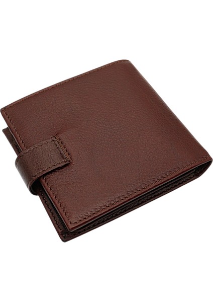 Hakiki Deri Kağıt Para, Bozuk Para ve Bol Kart Bölmeli Patlı Erkek Cüzdanı - Kahverengi indirimleri