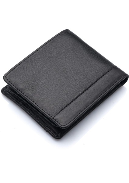 Hakiki Deri Kağıt Para ve Bol Kart Bölmeli Erkek Cüzdanı - Siyah indirimleri
