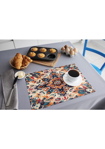 Şık Desenli Yıkanabilir Sofra Matı