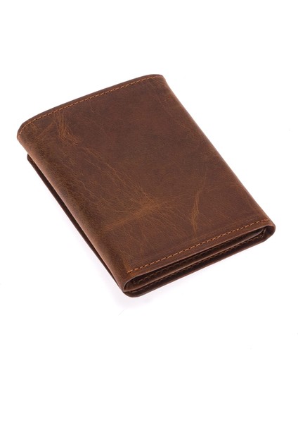 Hakiki Eskitme Deri Kağıt Para ve Kart Bölmeli Unisex Cüzdan - G2 Taba indirimleri