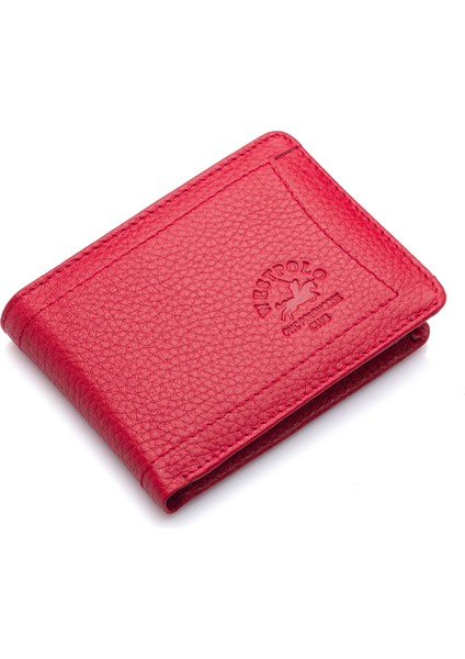 Hakiki Deri Kağıt Para ve Bol Şeffaf Kart Bölmeli Unisex Kartlık - Kırmızı fiyatları
