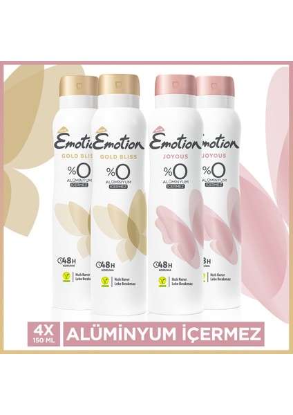 Gold Bliss & Joyous Kadın Deodorant 4x150 Ml