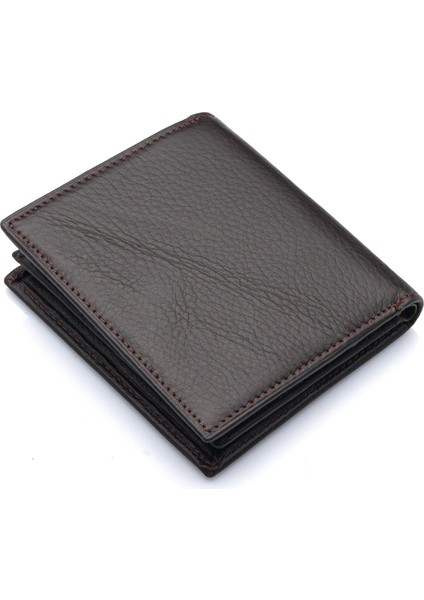 Hakiki Deri Kağıt Para ve Bol Kart Bölmeli Patlı ve Mıknatıslı Erkek Cüzdanı - Kahverengi indirimleri