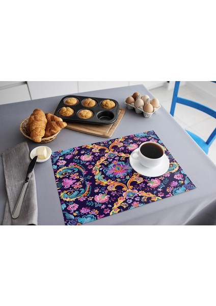 Renkli Desenli Amerikan Servisi Silinebilir