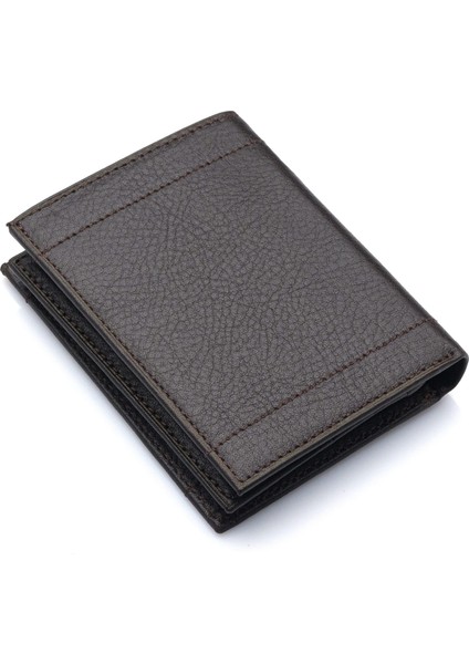 Hakiki Deri Kağıt Para ve Kart Bölmeli Erkek Cüzdanı - Kahverengi indirimleri