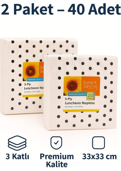 Suna K Signature Collection – Premium Desenli Peçete