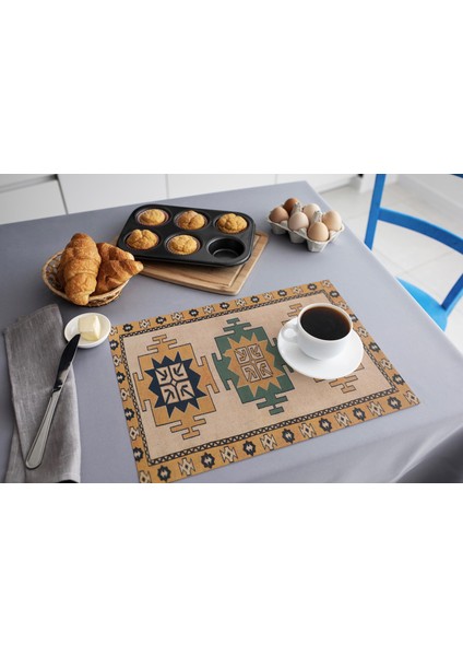 Pratik Temizlik Sunan Polyester Sofra Matı