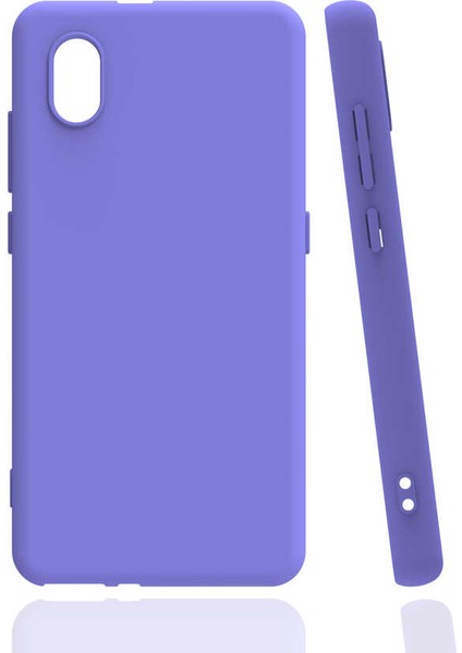 Tcl L7 Kılıf Senk Biye Silikon-Lila