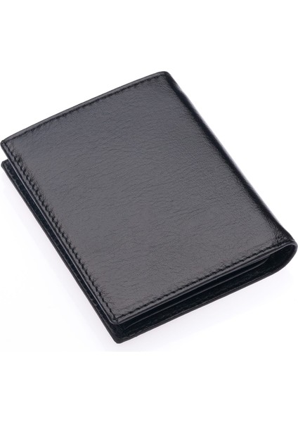 Hakiki Deri Kağıt Para ve Bol Kart Bölmeli Erkek Cüzdanı - Siyah indirimleri