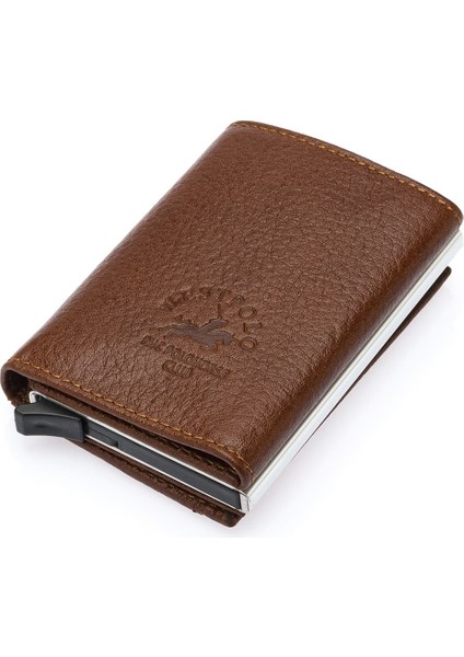 Mories Unisex Hakiki Guti Deri Kağıt Para Bölmeli ve Mekanizmalı Cüzdan Kartlık - Fındık indirimleri