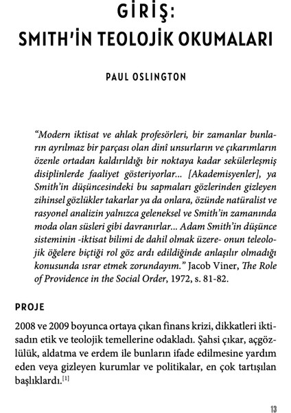Teolog Olarak Adam Smith - Ed. Paul Oslington indirimleri