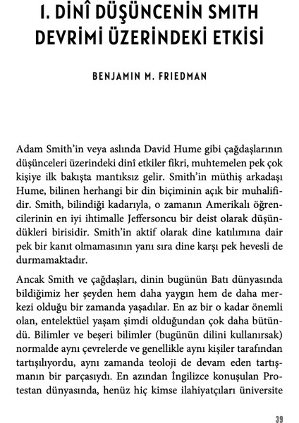 Teolog Olarak Adam Smith - Ed. Paul Oslington