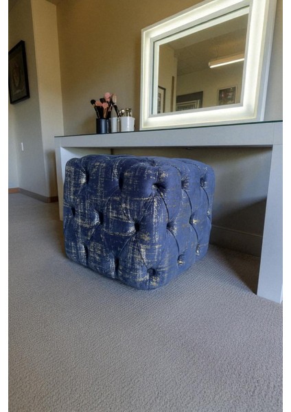 Küp Puf - BEST İthal Kadife Babyface Kumaş Varak Baskı - Modern Ve Şık Oturma Dekoratif Puf&Bench fiyatları