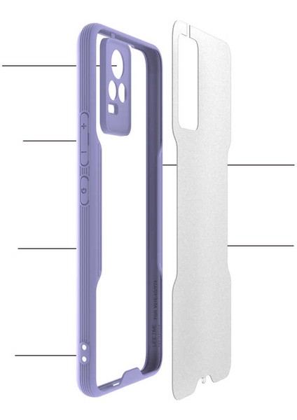 Vivo V21E Kılıf Senk Parfe Kapak-Siyah fiyatları