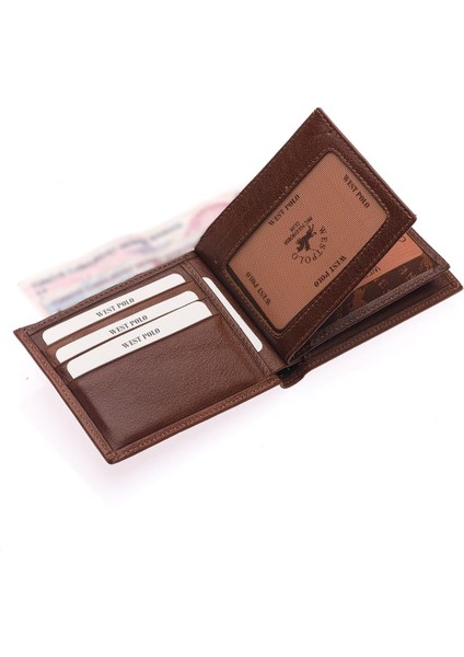 Fermuarlı Kağıt Para ve Bol Kart Bölmeli Hakiki Deri Erkek Cüzdanı - Taba modelleri