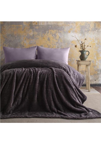 Ap Jakarlı Çift Kişilik Antrasit Trusty Battaniye 200*220