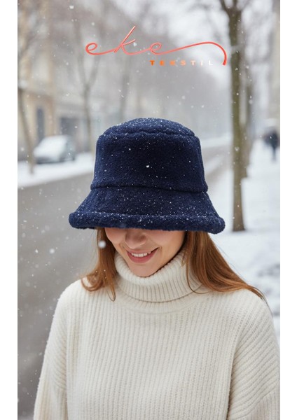 Kadın Peluş Bucket Lacivert Renk Şapka fiyatları