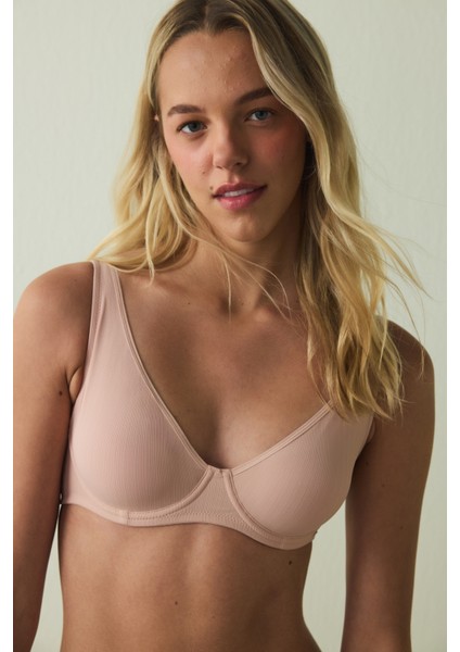 Açık Gül Kurusu Donna Balenli Dolgusuz Sütyen fiyatları