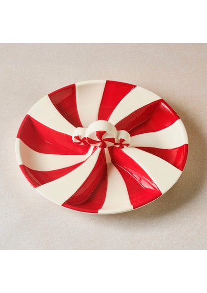 New Year Yılbaşı Candy Twist Bölmeli Sunumluk 26,7 cm