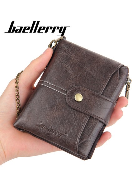 Erkekler Için Kısa Cüzdan Baellerry Dikey Zincirli Bozuk Para Kesesi (Yurt Dışından) fiyatları
