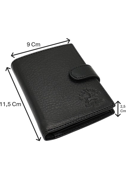 Hakiki Deri Çıkartılabilir Kartlıklı ve Kağıt Para Bölmeli Patlı Erkek Cüzdanı