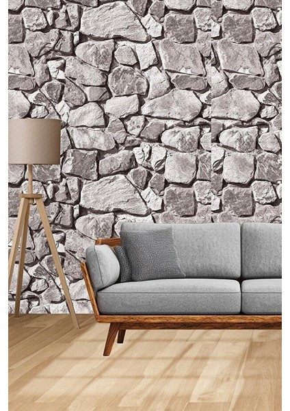 Bien Exclusive 7081 Taş Desenli 3D Stone Dağınık Taş Desenli Duvar Kağıdı 5 M²