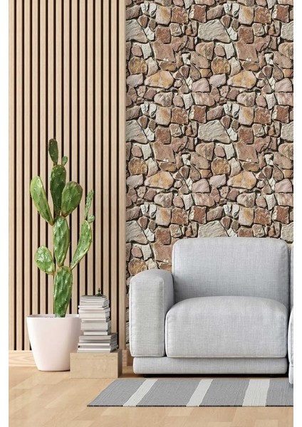 Bien Exclusive 7080 Taş Desenli 3D Stone Dağınık Taş Desenli Duvar Kağıdı 5 M² fırsatları