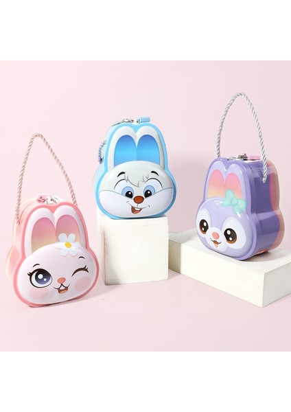 Sevimli Tavşan Tasarımlı Kilitli Metal Kumbara – 12.5X9X14.5 Cm, Renkli, Dayanıklı fiyatları