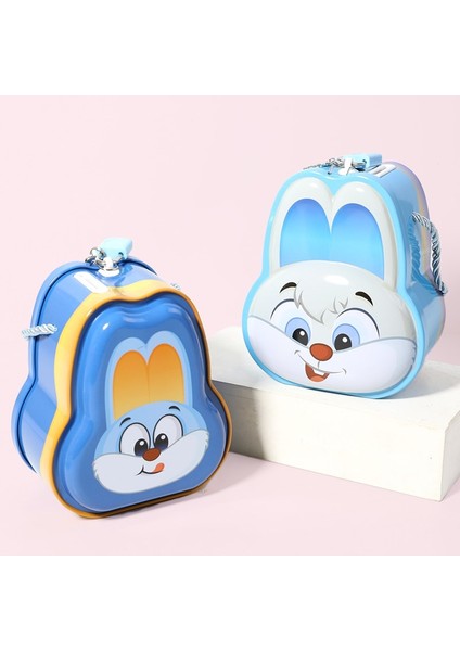 Sevimli Tavşan Tasarımlı Kilitli Metal Kumbara – 12.5X9X14.5 Cm, Renkli, Dayanıklı modelleri