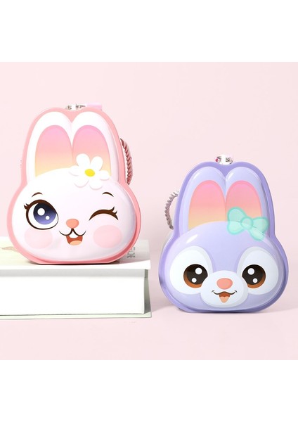 Sevimli Tavşan Tasarımlı Kilitli Metal Kumbara – 12.5X9X14.5 Cm, Renkli, Dayanıklı indirimleri