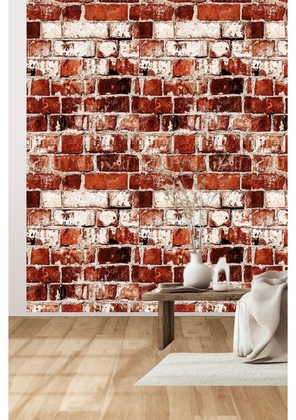 Bien Exclusive 7360 Kiremit Renk Geçmeli Taş Desenli 3D Görünüm Duvar Kağıdı 5 M² fiyatları