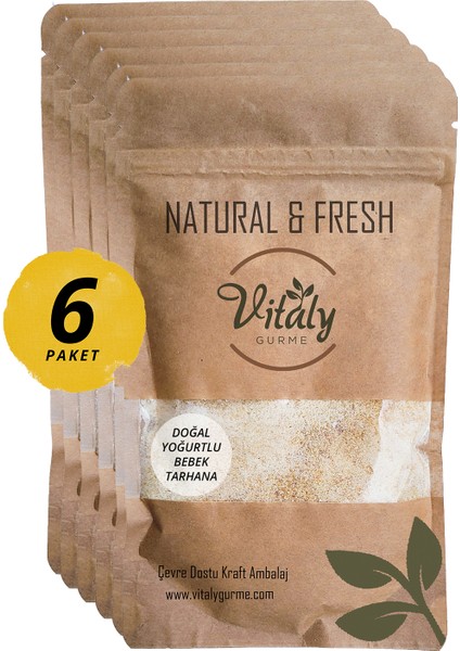 Doğal Yoğurtlu Bebek Tarhana Bebek Ek Gıda 6'lı Paket 6x100g