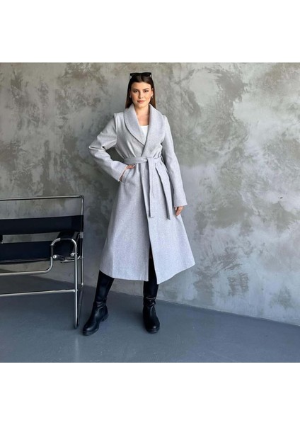 Şal Yaka Kaşe Manto