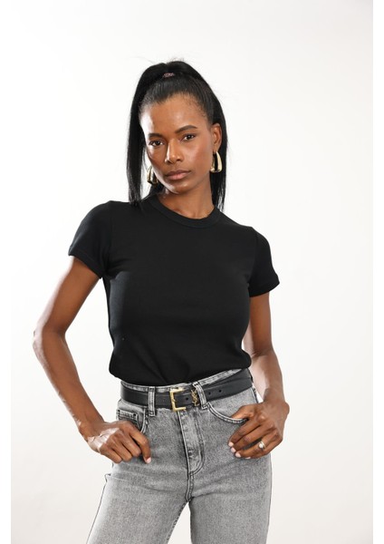 Siyah Fit Basic Tişört