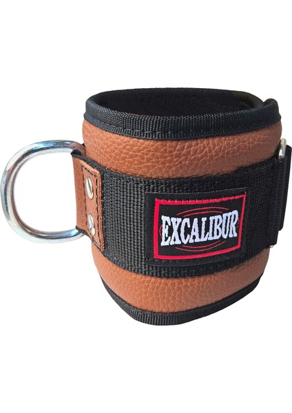 Fitness Hakiki Deri Ayak Bilek Kayışı Taba Tek