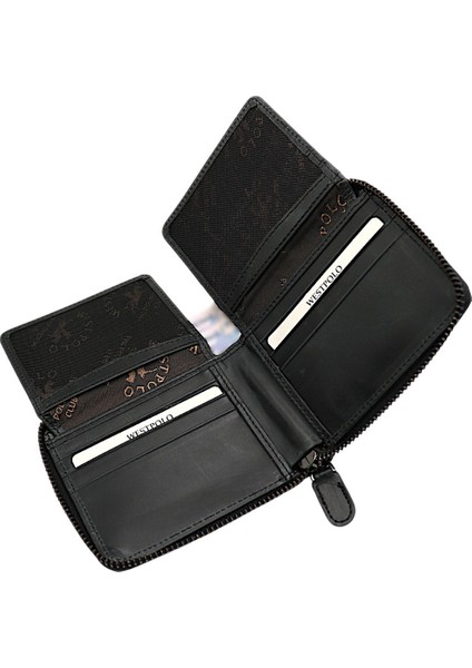 Unisex Kağıt Para ve Bol Kart Bölmeli Hakiki Eskitme Deri Cüzdan Kartlık - Antrasit fırsatları