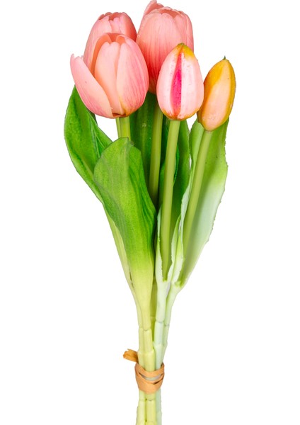 Yapay Lale 3 Çiçek 2 Tomurcuklu Pembe 33 Cm. modelleri