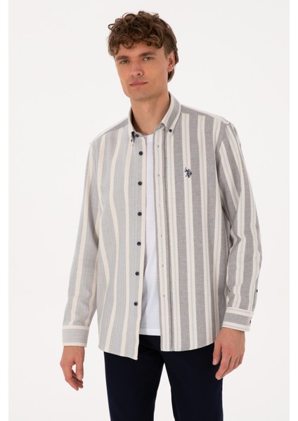 Erkek Lacivert Gömlek Desenli 50316558-VR033