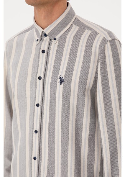 Erkek Lacivert Gömlek Desenli 50316558-VR033