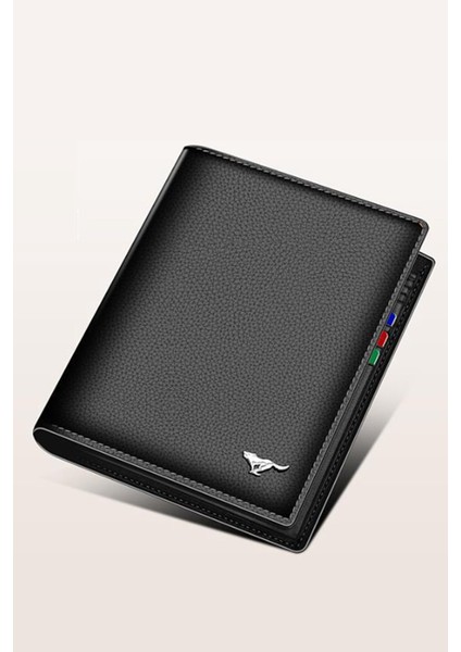 Premium Lüks Siyah Hakiki Deri Kartlık & Erkek Cüzdan